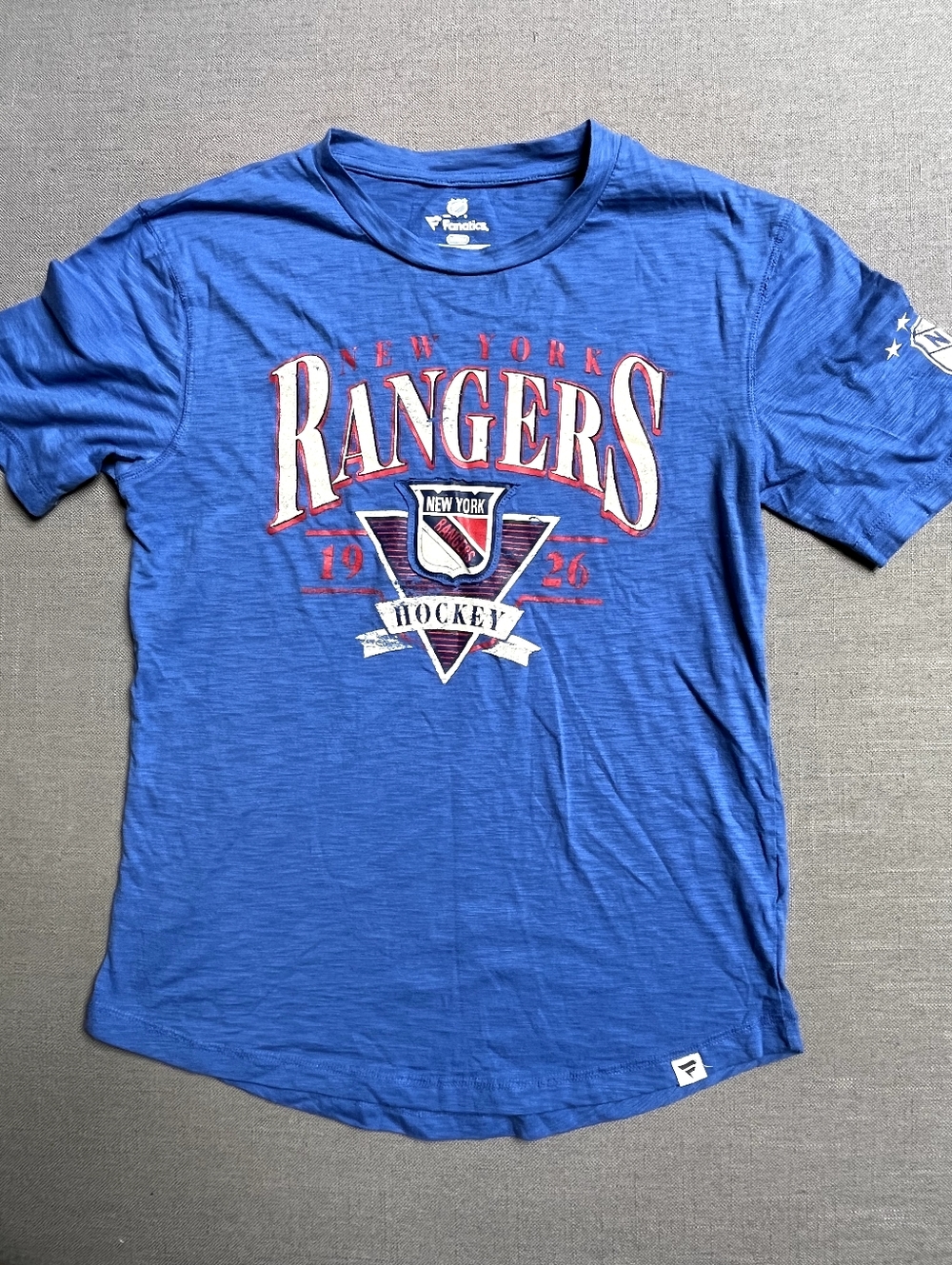 New York Rangers Blue Graphic Tee - Fanatics, Size M